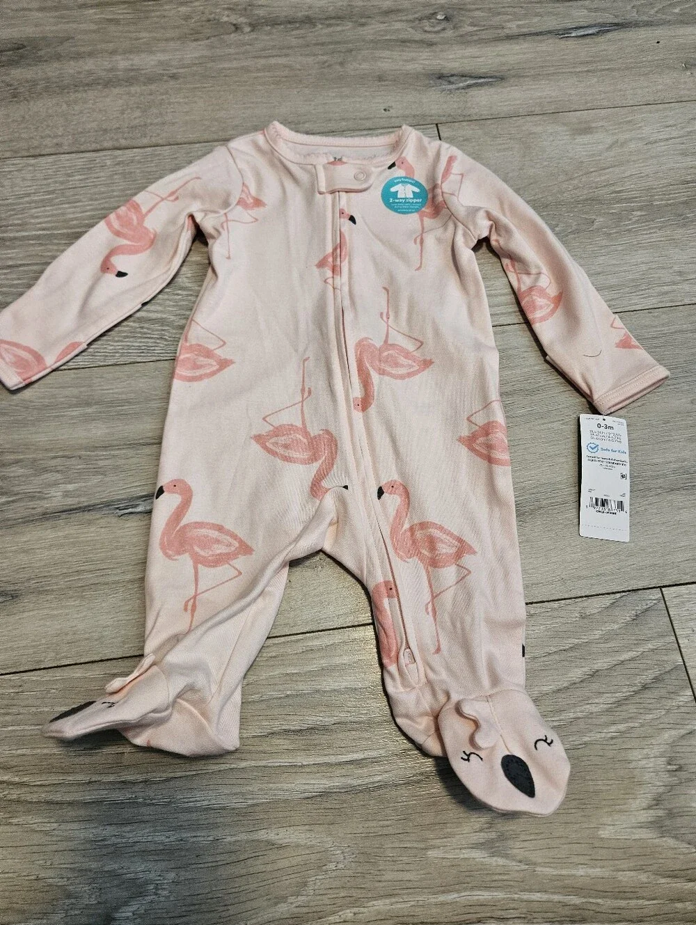 NWT Lot 5 Carters Child Of Mine Baby Girl Footed Sleep Play Pajamas 0-3 Months